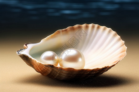 人工养殖的珍珠背景图片