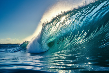 汹涌海浪波涛汹涌的大海设计图片