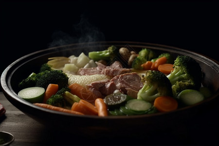 芹菜炒牛肉美味的火锅设计图片