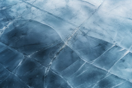 冰上行走人冰面上的裂痕设计图片