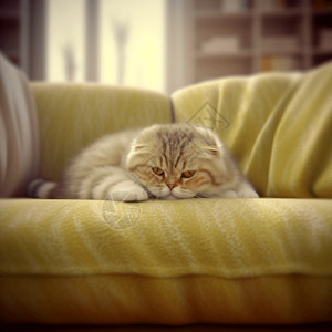 睡在书籍上猫可爱的猫睡在沙发上背景