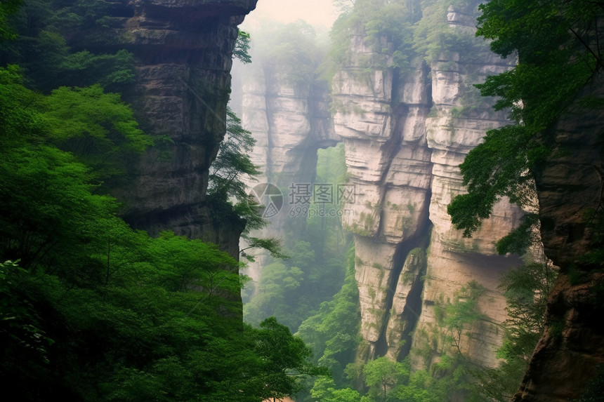 美丽的山间景色图片