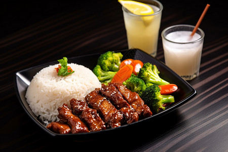 美味的新中式快餐高清图片
