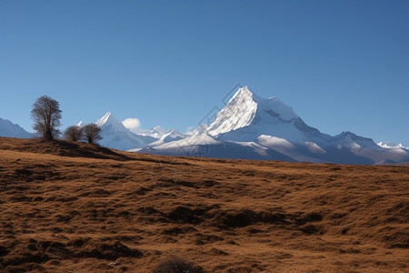 基纳神圣的雪山背景