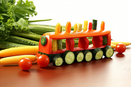 蔬菜小火车图片