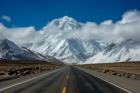 冬天的穿云雪山图片