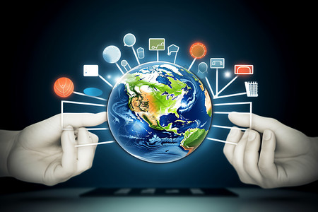 全球化电子业务背景图片