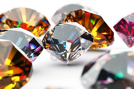 水晶质感标题框昂贵的多彩宝石背景