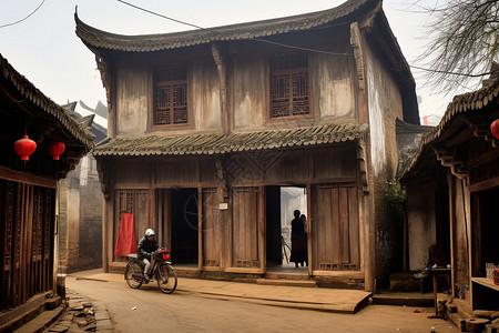 古老村庄建筑图片
