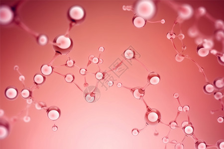 粉红色分子背景图片