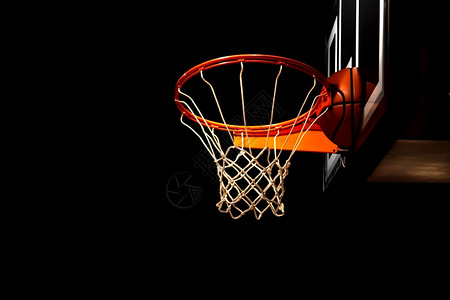 黑色篮球框篮球圈的特写镜头背景