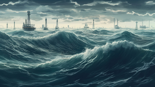 大型海洋能源工厂图片