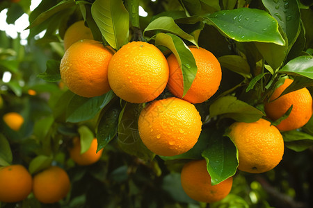 树上的橘子图片