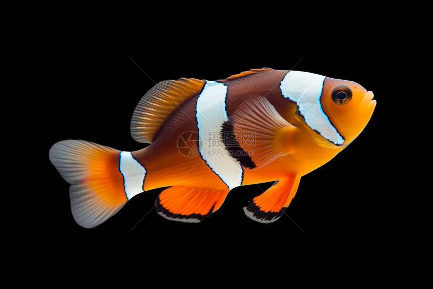 橙色小丑鱼图片