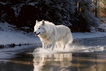 凶猛的北极狼图片