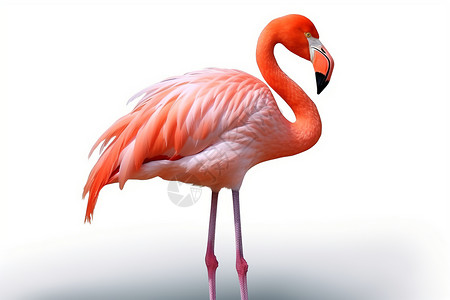 长羽毛粉红色的火烈鸟背景