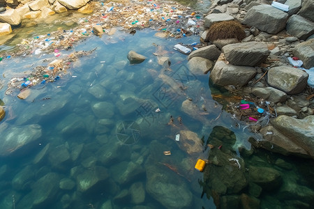 塑料问题有环境问题的河流背景