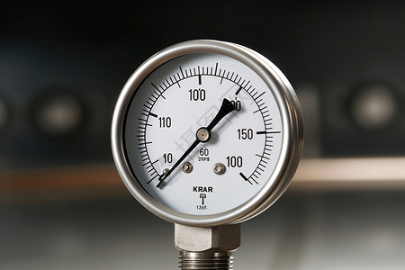 温度计刻度金属的工业压力表背景