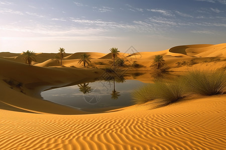 早晨的沙漠图片