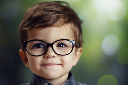 戴眼镜的小孩图片