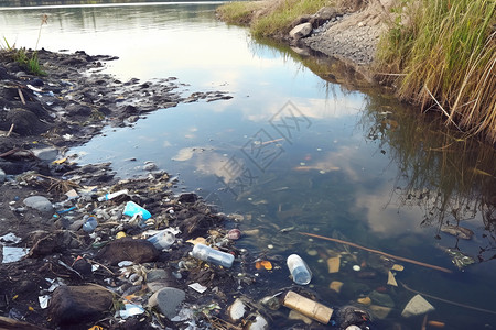 河水的污染图片