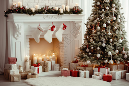 庆祝圣诞节的房间背景图片