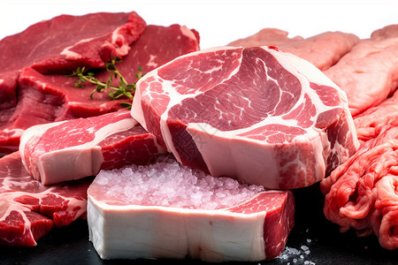 冰鲜的牛肉脂肪牛肉高清图片
