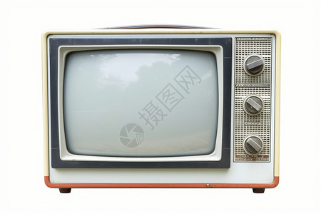 80年代布纹复古的电视机背景