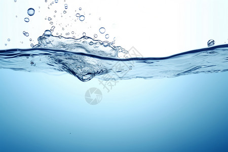 抽象海波有气泡的水流背景