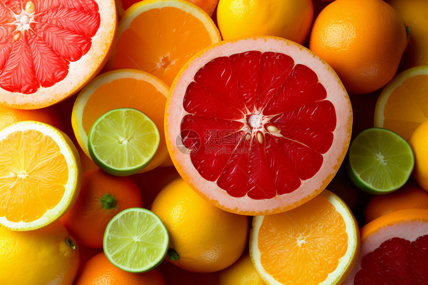 柑橘类的水果特写图片