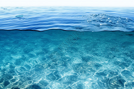 波涛海浪蓝色的海水背景