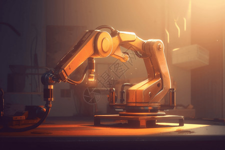 机器人加工现代的焊接机器人插画