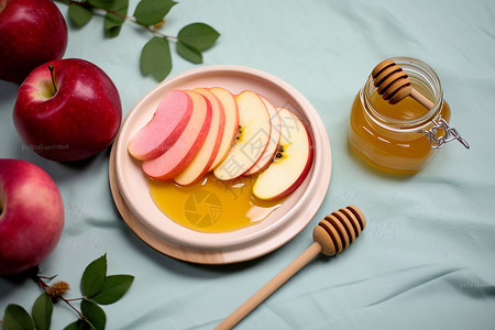 苹果蜂蜜图片