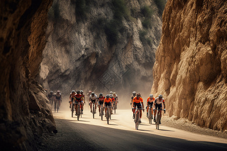 山地骑行比赛背景图片