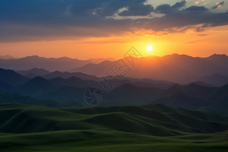 西台顶忻州的山脉背景