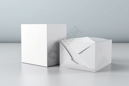 白色的礼盒设计图图片
