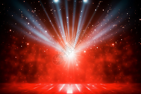 红色灯光下的舞台背景图片