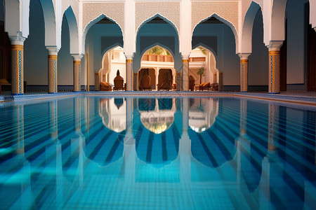 摩洛哥酒店摩洛哥风格酒店背景