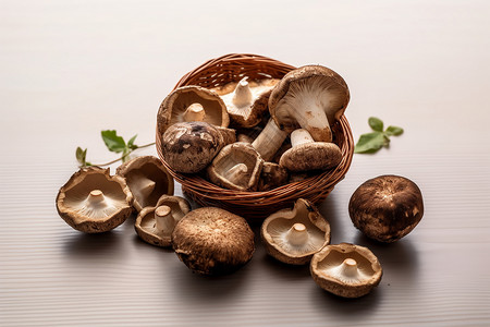 营养的蘑菇背景图片