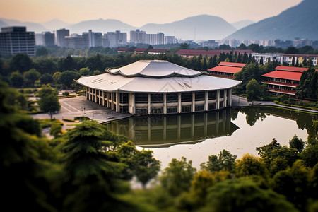 独特建筑的大学背景图片