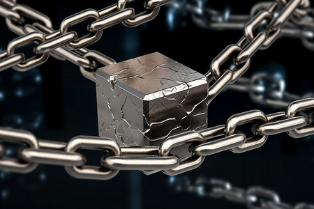 工业钻石素材工业铁链锁背景