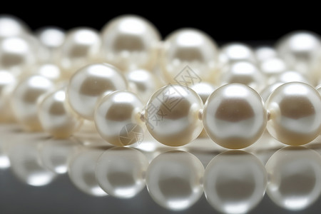 美丽的白色珍珠背景图片