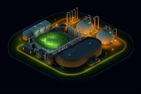 工厂绿化沼气升级的工厂设计图片