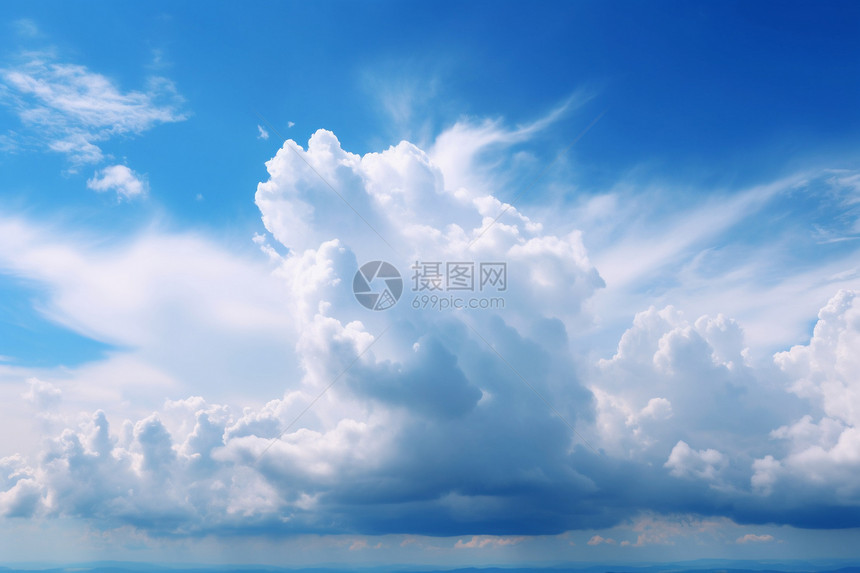 美丽多云的蓝天图片