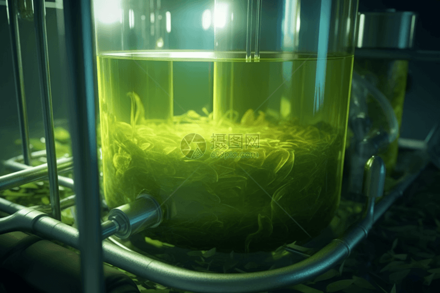 藻类生物燃料的储存桶图片