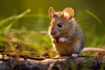 花生土地草地里的可爱老鼠背景