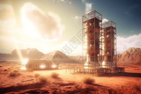 在沙漠里的地热能创新工厂图片