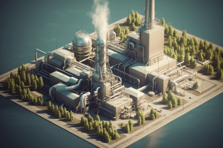 生物质发电厂的模型图图片