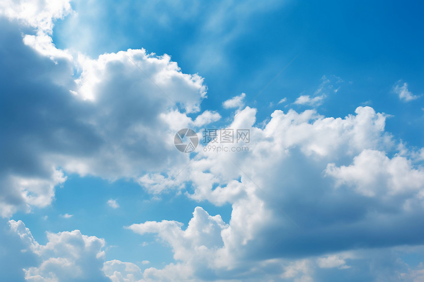 蓝天白云景色图片