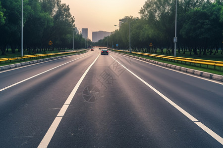 城市建造的道路背景图片